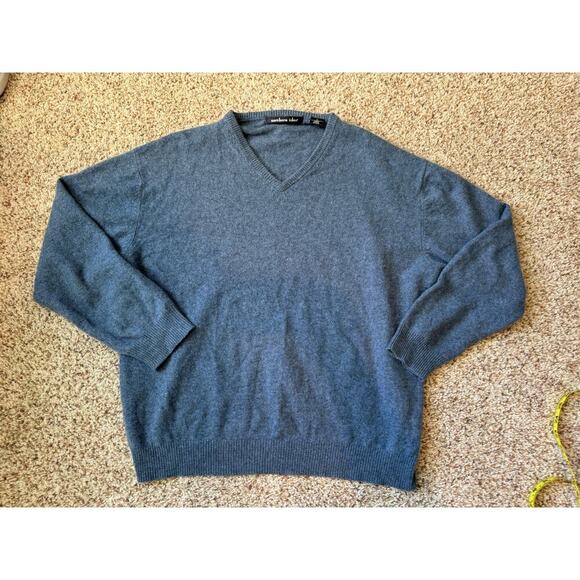 NORTHERN ISLES 100% CASHMERE sweater, XL, V Neck - Picture 2 of 10